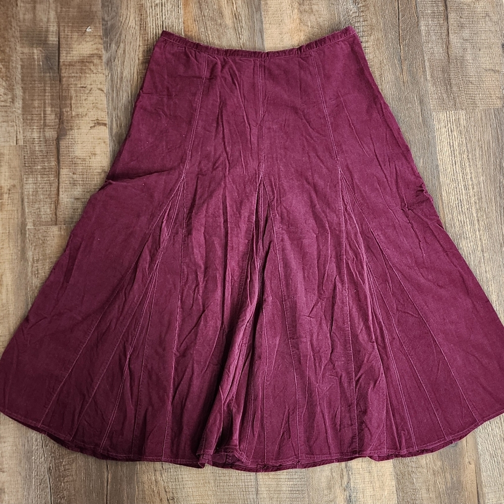 Gored Corduroy Skirt Ladie's Size 16
